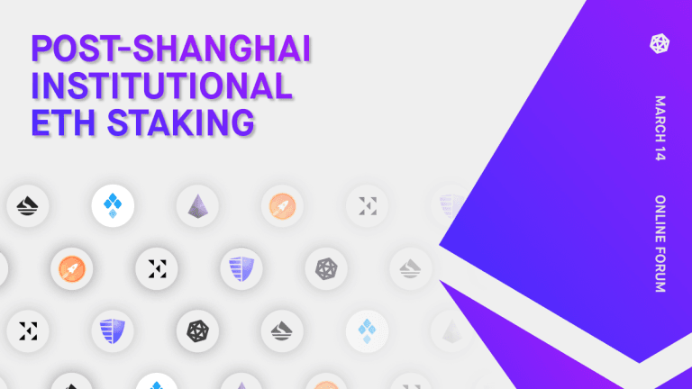 Announcing The Post-Shanghai Institutional ETH Staking Online Forum by Staking Rewards