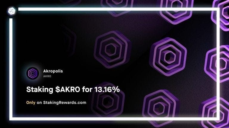 Staking $AKRO for 13.16%