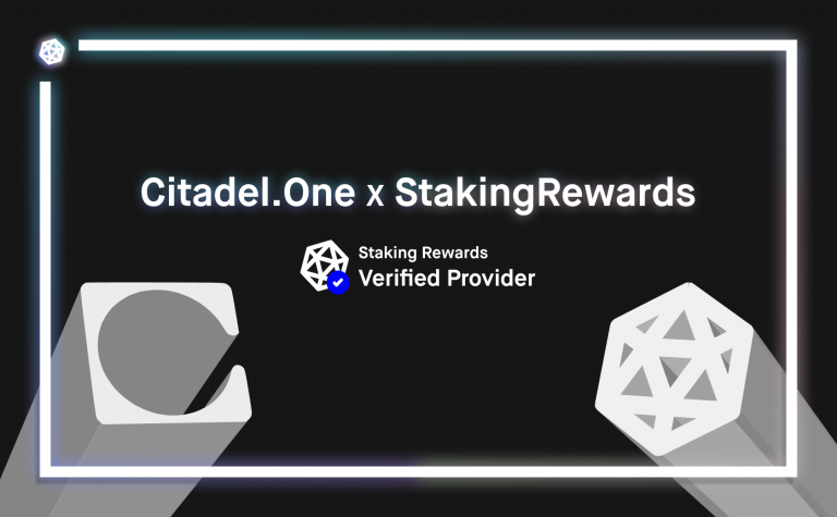 Citadel integrates with the Staking Rewards Verified Provider Program