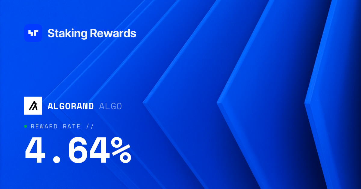 Algorand (ALGO) Staking: Earn 4.71% APY | Staking Rewards
