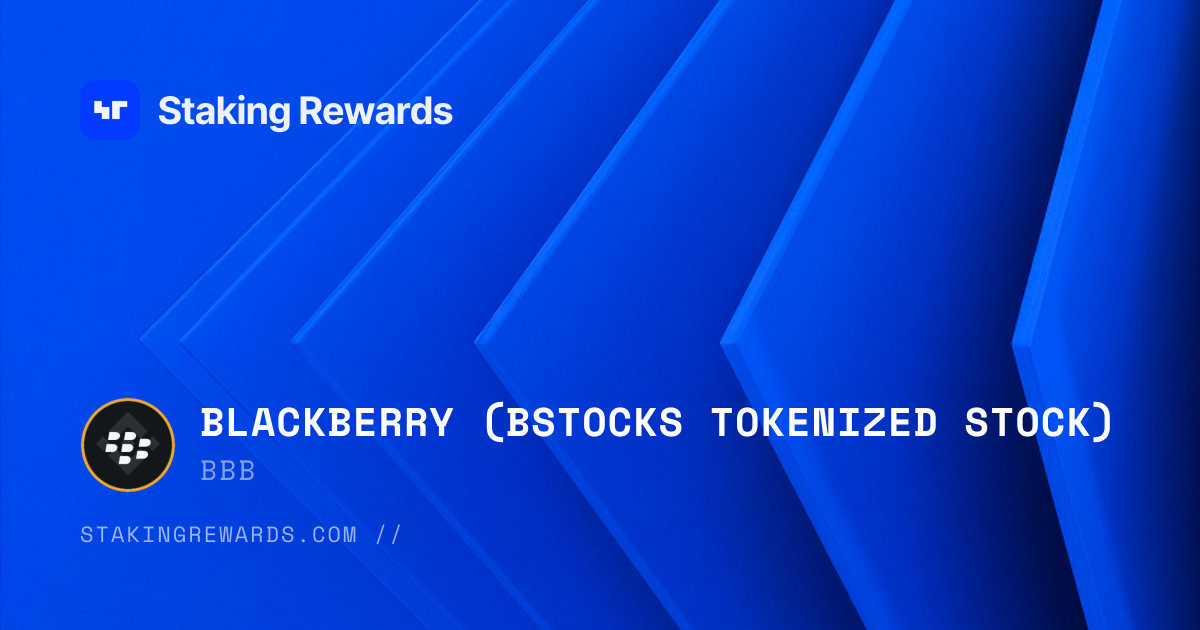 Blackberry (bStocks Tokenized Stock) (BBB) Staking — Live Rates & Providers